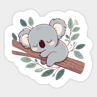 cute koala sleeping beautifully Sticker